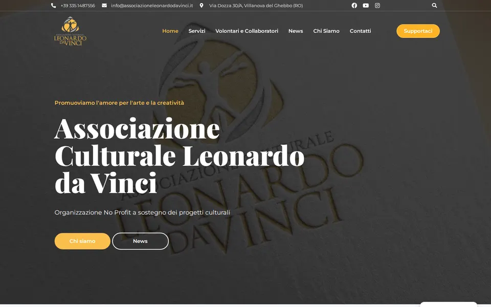 La home di Associazione Leonardo da Vinci