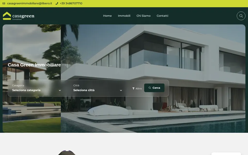 La home di Casa Green Immobiliare