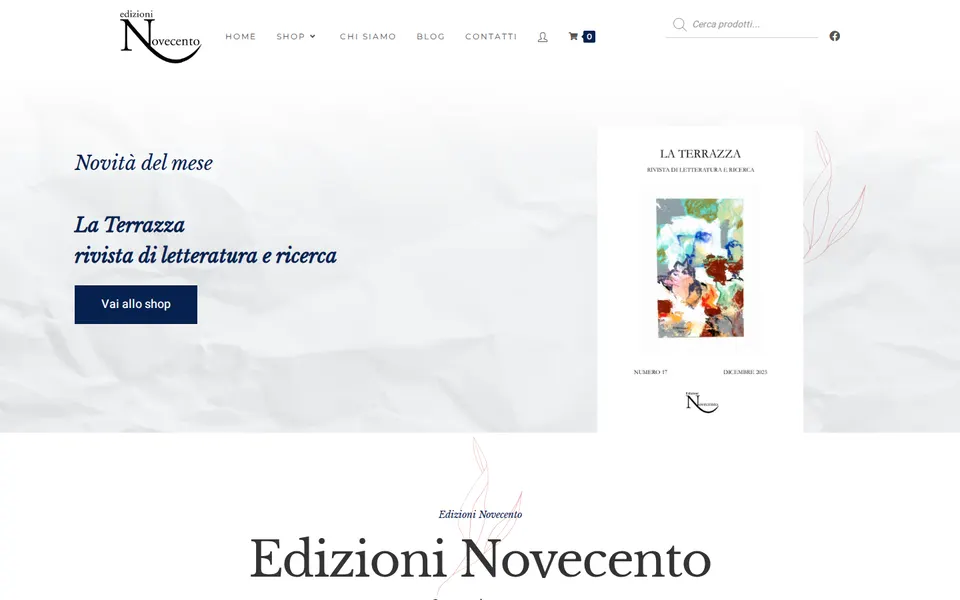 La home di Edizioni Novecento