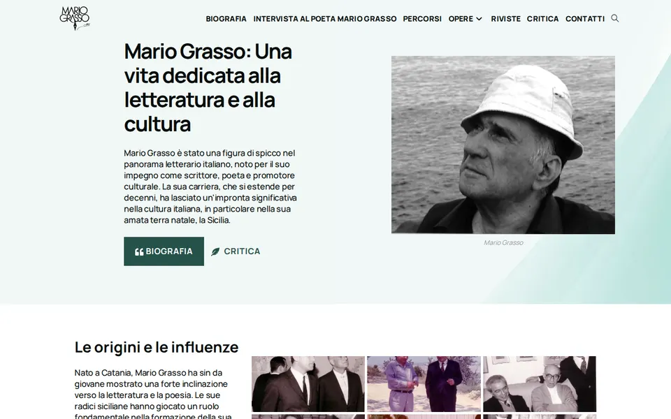 La home di Mario Grasso, scrittore